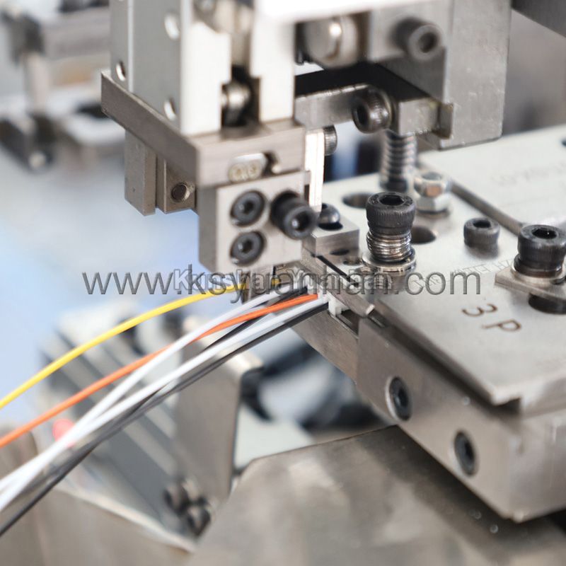 全自動雙頭插膠殼打端子機(jī)YH-STCJK09