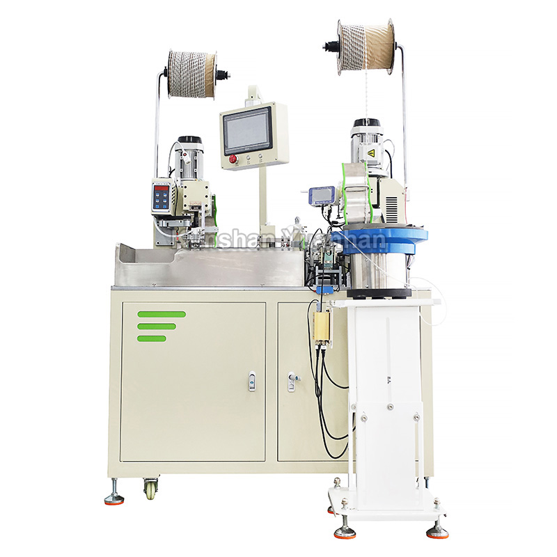 YH-CHT1850全自動(dòng)單頭穿護(hù)套雙頭打端子機(jī)