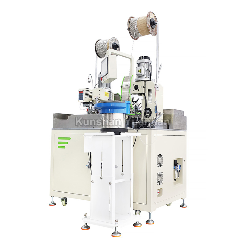 YH-CHT1850全自動(dòng)單頭穿護(hù)套雙頭打端子機(jī)