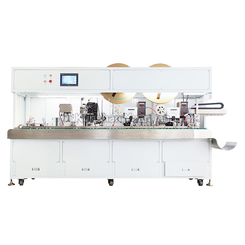 YH-SN007屏蔽線(xiàn)穿熱縮管鉚壓端子自動(dòng)機(jī)