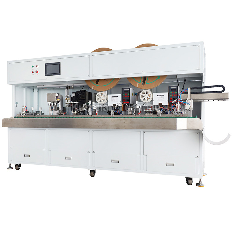 YH-SN007屏蔽線(xiàn)穿熱縮管鉚壓端子自動(dòng)機(jī)