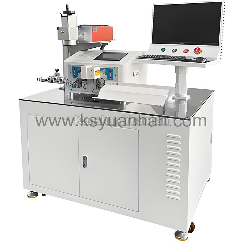 全自動(dòng)裁線剝皮激光打碼機(jī)YH-JGDMB01